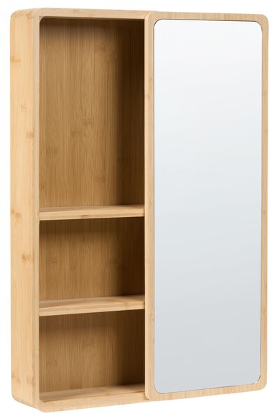 Fürdőszobai tükrös faliszekrény GUATAVITA 41 cm 61 cm Világosbarna