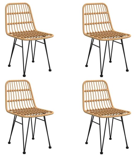 VidaXL 5 részes polyrattan kerti étkezőgarnitúra