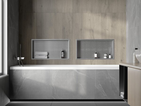 Mexen X-Wall-R 60 x 30 cm-es peremes fülke polc, inox - 1910603010