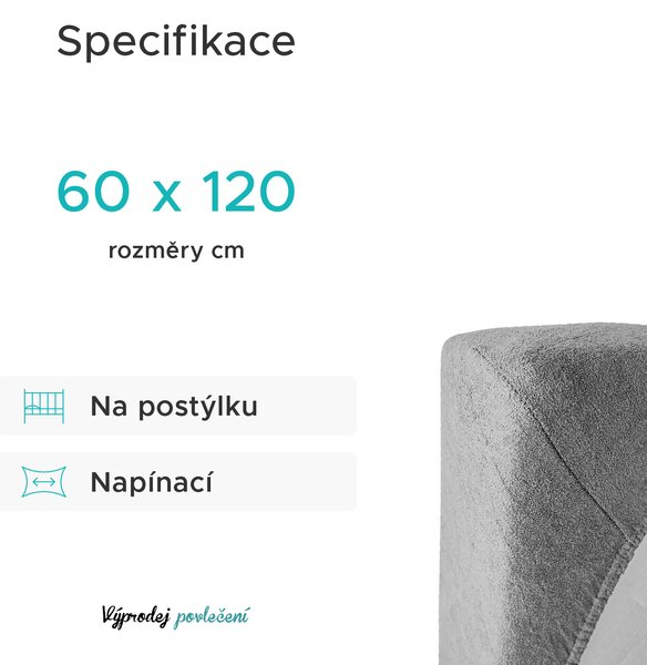 Gyerek frottír lepedő 60x120 cm barack