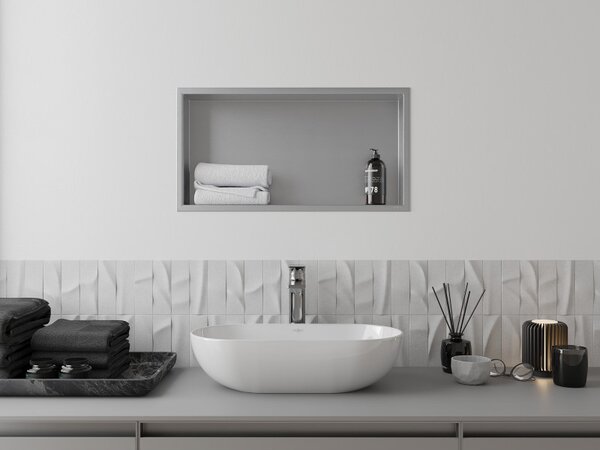 Mexen X-Wall-R 60 x 30 cm-es peremes fülke polc, inox - 1910603010