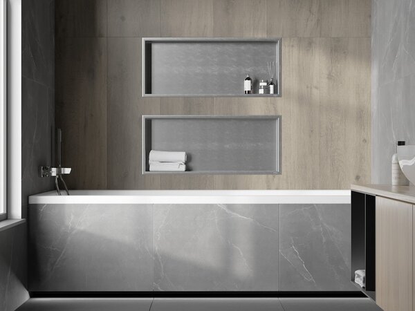 Mexen X-Wall-R 75 x 30 cm-es peremes fali polc, inox - 1910753010