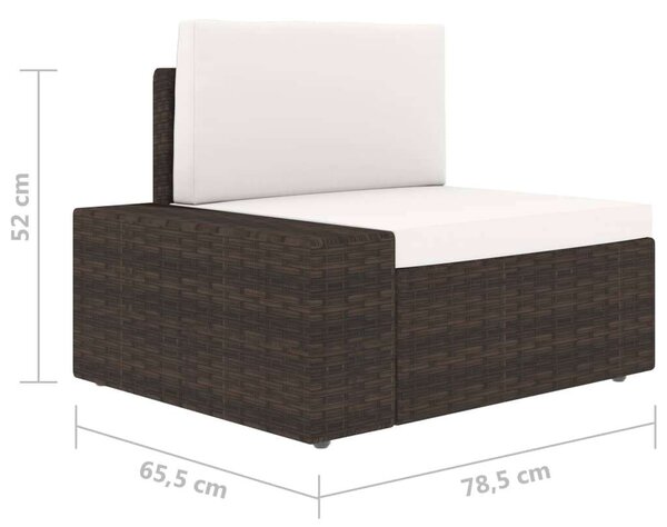 VidaXL 4 részes barna polyrattan kerti ülőgarnitúra