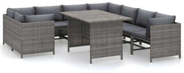 VidaXL Polyrattan Kerti Bútorszett - 9 Elemes