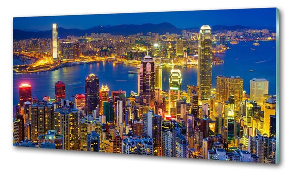 Konyhai falvédő Hong kong éjjel