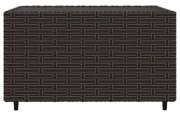 VidaXL 4 részes barna polyrattan kerti ülőgarnitúra párnákkal