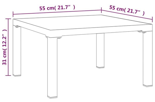 VidaXL Polyrattan Kerti Ülőgarnitúra - 4 részes, Fekete-Szürke