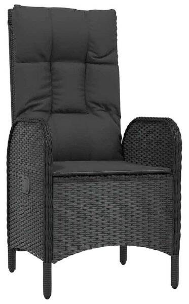 Polyrattan Kerti Étkezőgarnitúra - 8 Fős - Fekete