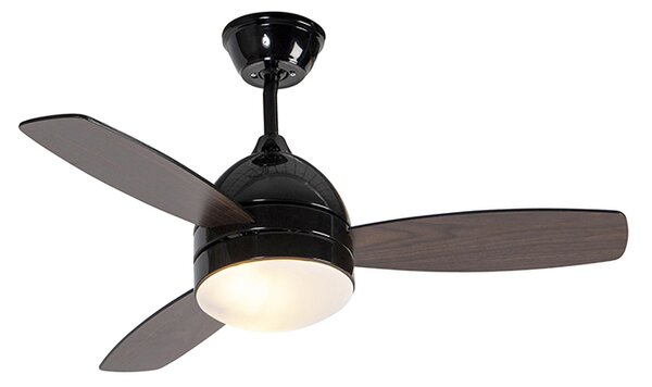 Mennyezeti ventilátor fekete fa mintával 96 cm távirányítóval - Rotar