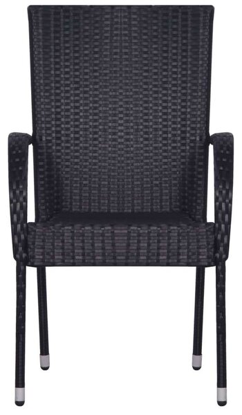 VidaXL Kertbútor Szett - Akácfa Asztal és Polyrattan Székek - 7 részes