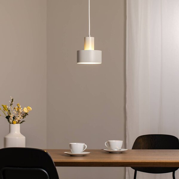 SIGMA Lógó világítás Rif S, taupe, 1 izzó, Ø 15 cm, acél, dimmelhető, Krém / borostyánsárga, Nappali / Étkező, fém, Modern