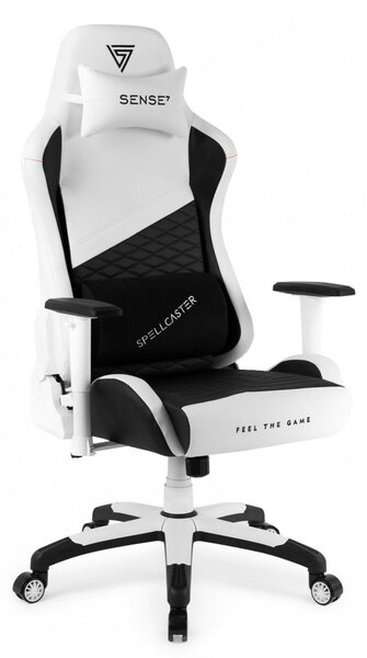 Gamer szék SENSE7 Spellcaster Senshi Edition nagy méret XL fotel, fehér