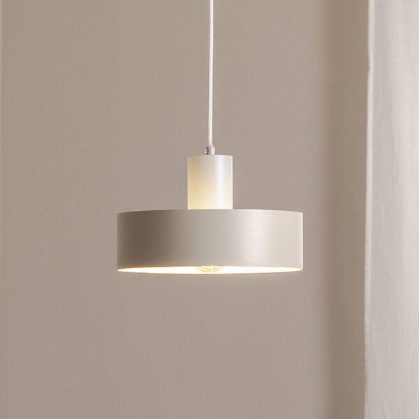 SIGMA Lógó világítás Rif M, taupe, 1 izzó, Ø 25 cm, acél, dimmelhető, Krém / borostyánsárga, Nappali / Étkező, fém, Modern