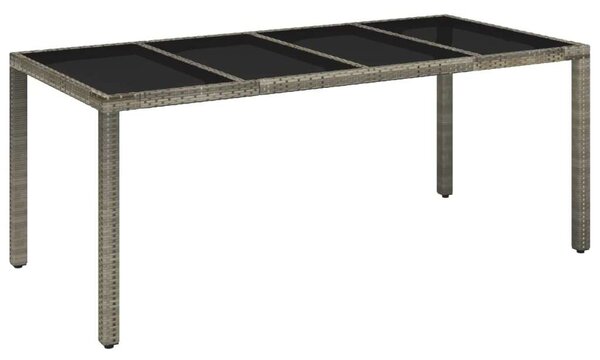 VidaXL 9 részes szürke polyrattan kerti étkezőgarnitúra párnával