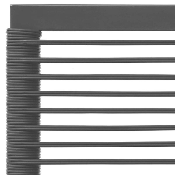 Polyrattan Kerti Ülőgarnitúra - Fekete-Szürke - 6 részes
