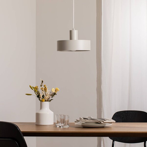 SIGMA Lógó világítás Rif M, taupe, 1 izzó, Ø 25 cm, acél, dimmelhető, Krém / borostyánsárga, Nappali / Étkező, fém, Modern