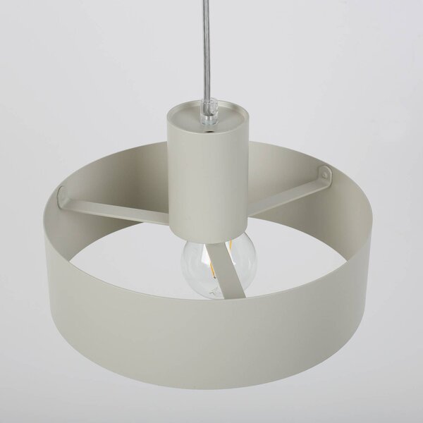 SIGMA Lógó világítás Rif M, taupe, 1 izzó, Ø 25 cm, acél, dimmelhető, Krém / borostyánsárga, Nappali / Étkező, fém, Modern