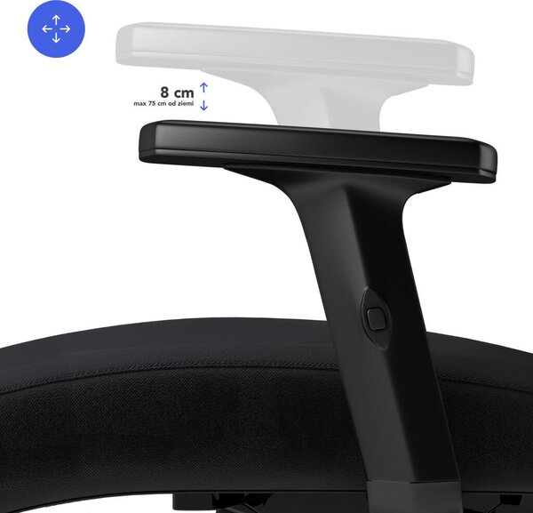 SENSE7 Tone Ergonomikus, irodai forgószék fekete