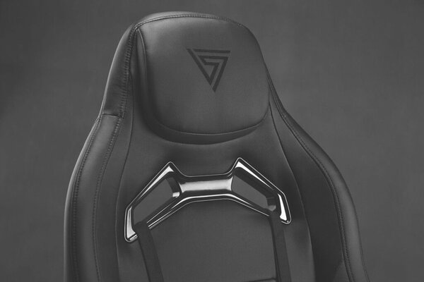 Gamer szék SENSE7 Vanguard- bőr, fekete