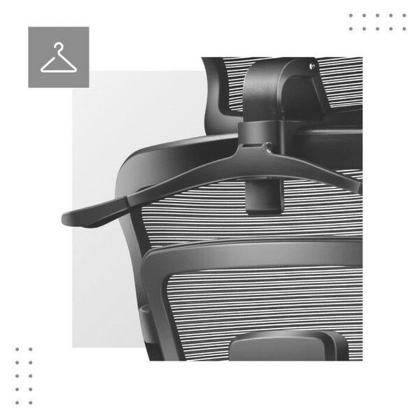 Expert 4.9 Ergonomikus ortopéd kényelmes irodai forgószék , deréktámasz fekete