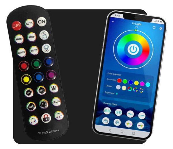 Gamer szék, RGB Smart LED, lábtartóval fehér