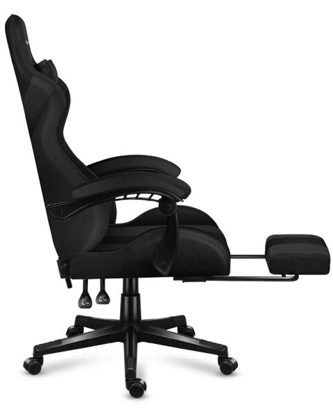 Gamer szék, Force szénhálós, lábtartóval, fekete carbon