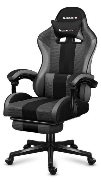 Gamer szék, Force, lábtartóval szürke