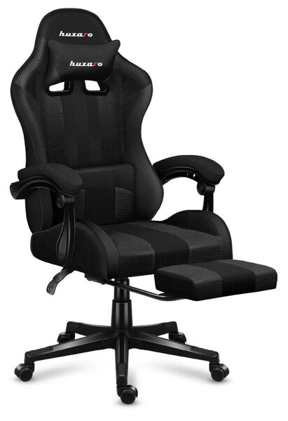 Gamer szék, Force szénhálós, lábtartóval, fekete carbon
