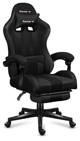 Gamer szék, Force szénhálós, lábtartóval, fekete carbon