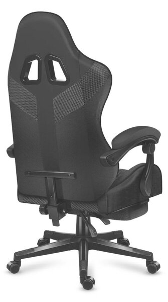 Gamer szék, Force szénhálós, lábtartóval, fekete carbon