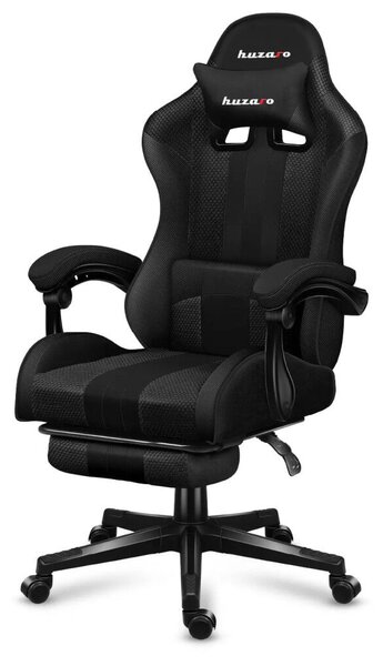 Gamer szék, Force szénhálós, lábtartóval, fekete carbon