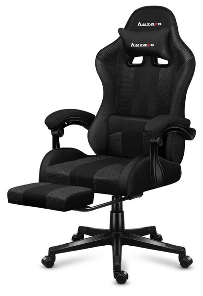 Gamer szék, Force szénhálós, lábtartóval, fekete carbon