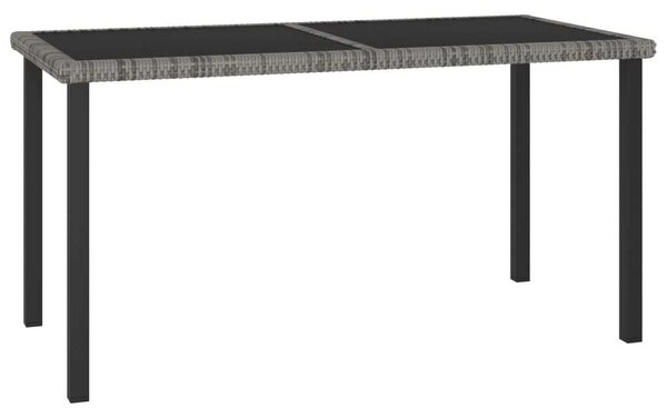 Polyrattan Kerti Étkezőgarnitúra - 5 részes - Szürke