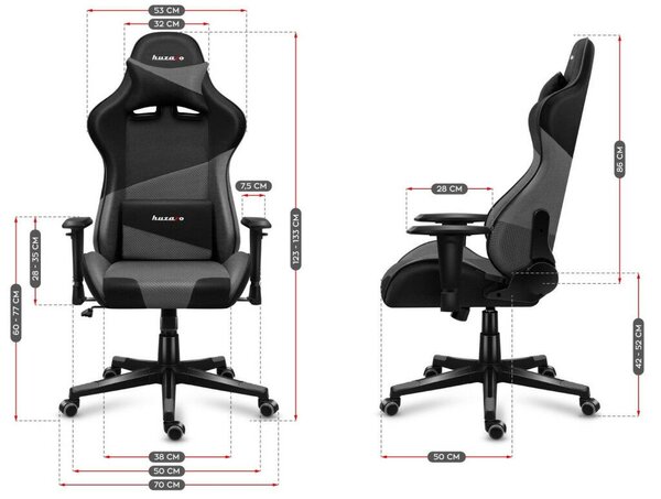Gamer szék, FORCE szürke hálós