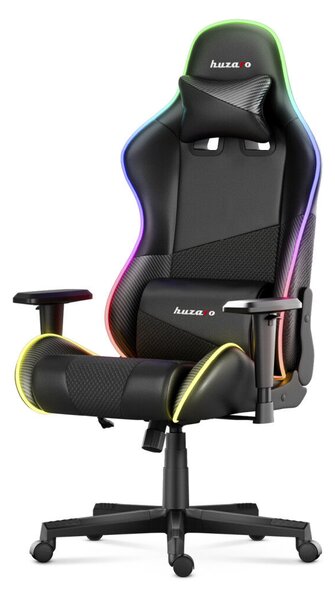 Gamer szék, FORCE RGB LED fekete carbon