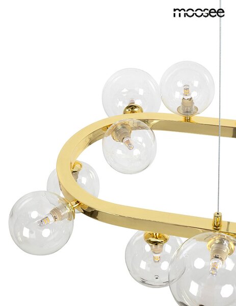 MOOSEE Alure Oval 120 Arany Üveggömbös Függőlámpa