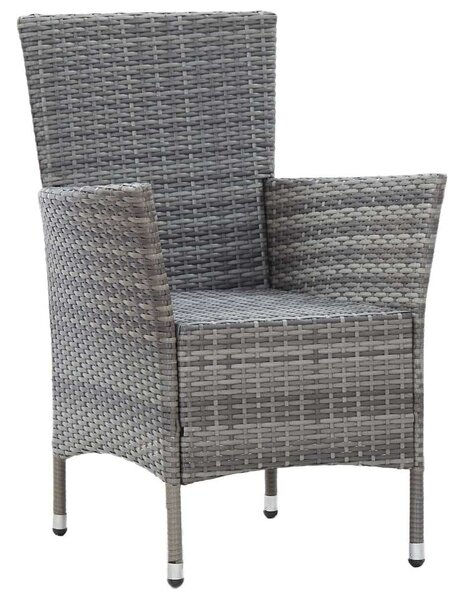Polyrattan Kültéri Étkezőgarnitúra - 7 részes - Szürke