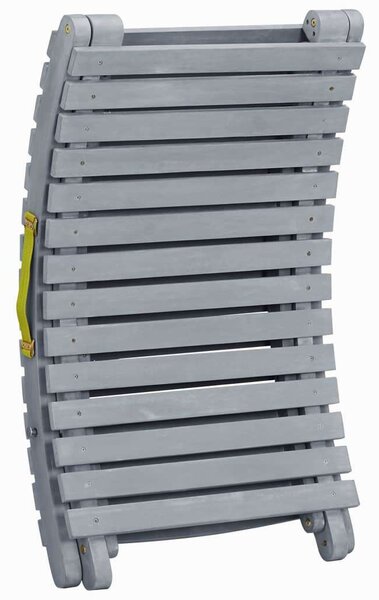 VidaXL Akácfa Napozóágy - Szürke - 190cm