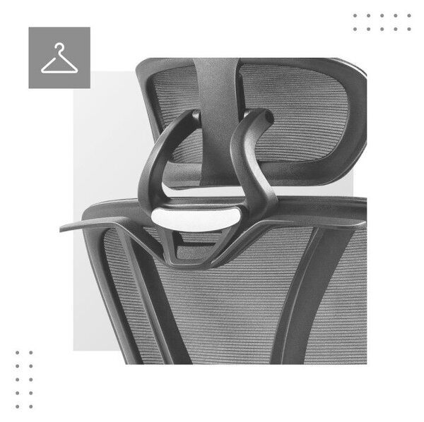 Ergonomikus forgószék ortopéd kényelmes, deréktámasz fekete