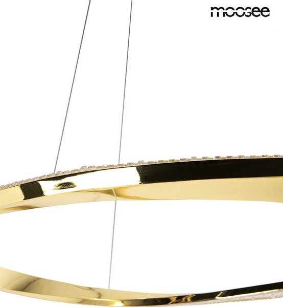 MOOSEE ANILLO 2 Arany Függőlámpa Dupla Gyűrű Design