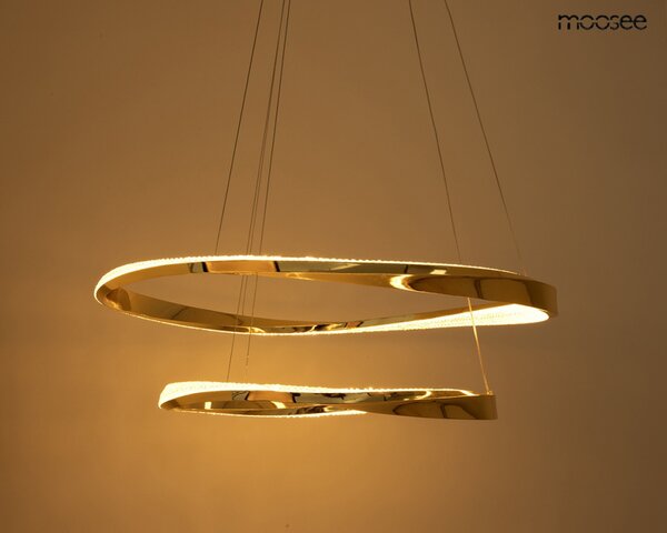 MOOSEE ANILLO 2 Arany Függőlámpa Dupla Gyűrű Design