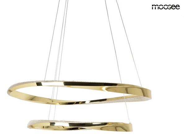 MOOSEE ANILLO 2 Arany Függőlámpa Dupla Gyűrű Design
