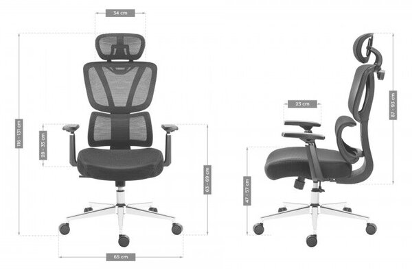 Ergonomikus forgószék ortopéd kényelmes, deréktámasz fekete