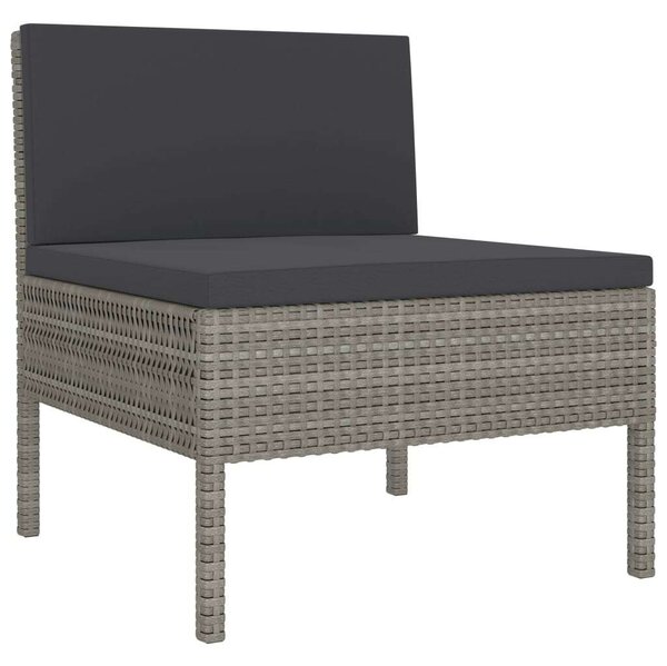 Polyrattan Kerti Bútorszett - 10 részes - Szürke