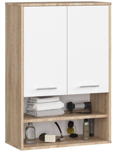 AKORD FIN Fürdőszobai Fali Szekrény Sonoma Tölgy/Fehér 64cm