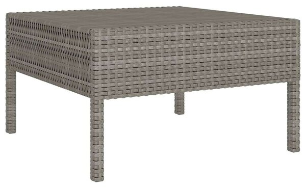 Polyrattan Kerti Bútorszett - 10 részes - Szürke