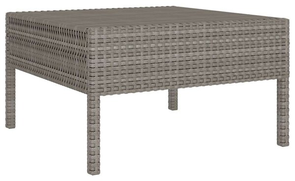 Polyrattan Kerti Bútorszett - 10 részes - Szürke