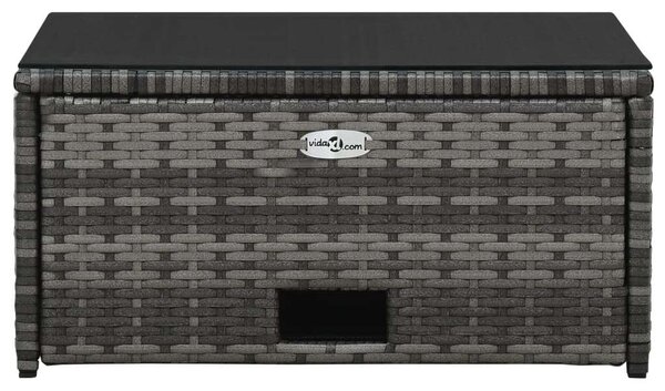 VidaXL - Polyrattan Kerti Bútorszett - 4-részes - Szürke