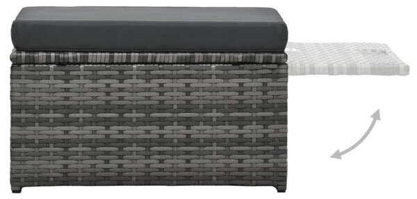 VidaXL - Polyrattan Kerti Bútorszett - 4-részes - Szürke