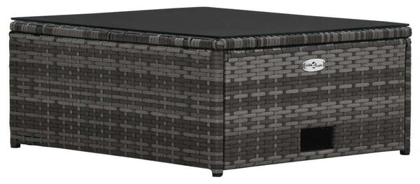 VidaXL - Polyrattan Kerti Bútorszett - 4-részes - Szürke